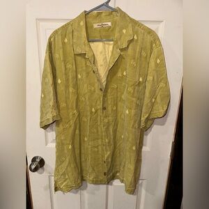 Tommy Bahama Silk Casino Green Casual Men's Shirt